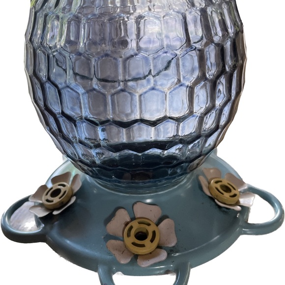 Vintage blue hummingbird feeder - Picture 2 of 5